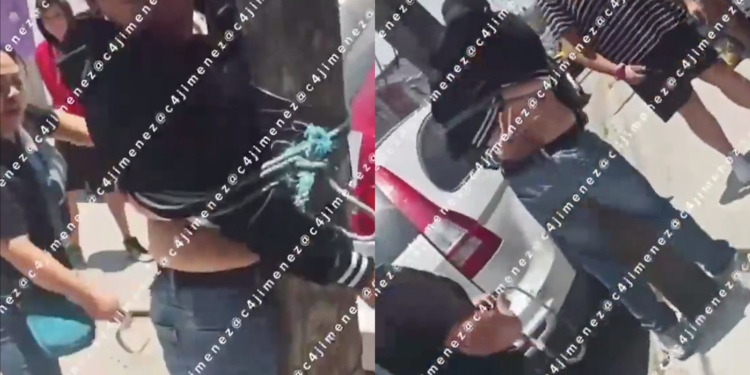 Madre encara y gol.pea a su hijo tras ser retenido por presunto ro.bo en Nezahualcóyotl