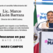 Maru Campos expresa condolencias por fallecimiento de director de la JMAS Juárez