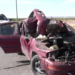 Mujer sobrevive tras quedar atrapada debajo de un camión urbano en aparatoso accidente