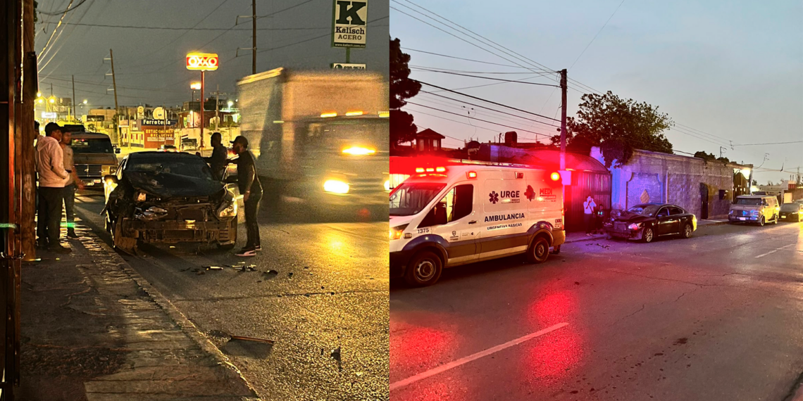 Choque por alcance entre vehículo y ruta deja un lesionado en avenida de los Aztecas