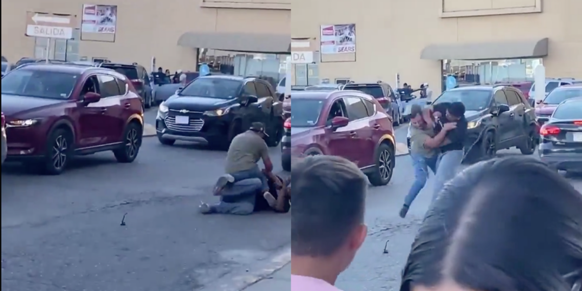 Captan pelea entre automovilistas en estacionamiento de Las Misiones