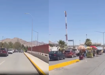 Conductor se brinca la fila en el Puente Libre y desata polémica en redes sociales