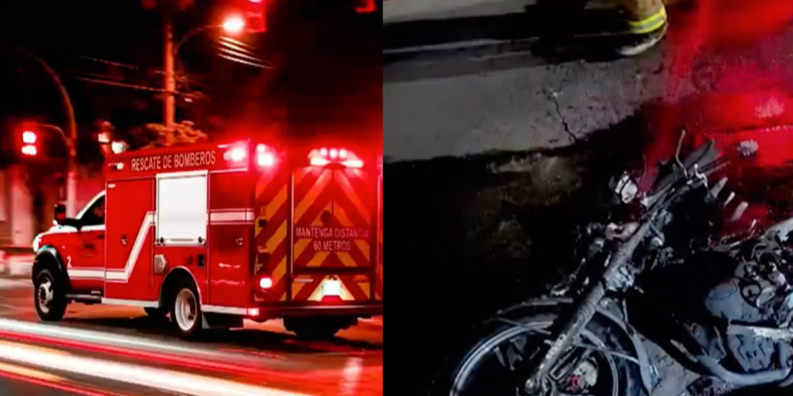 Incendian motocicleta tras presunta ame.naza en la colonia Bellavista
