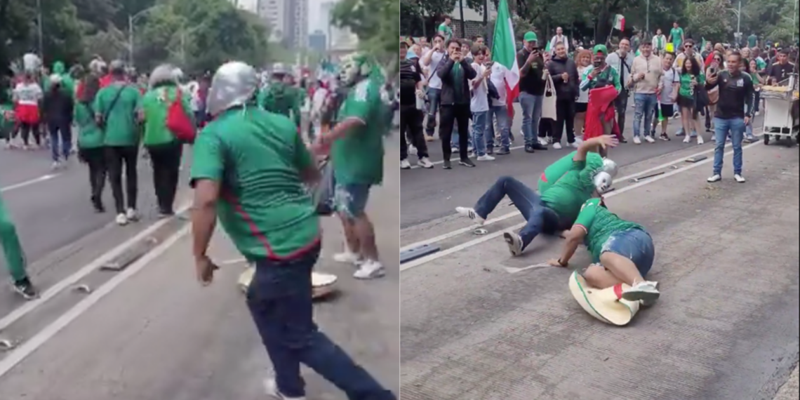 Aficionados convierten la calle en un ring y sorprenden a turistas durante la fiesta futbolera 2026