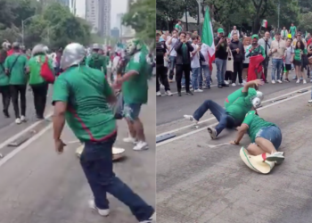 Aficionados convierten la calle en un ring y sorprenden a turistas durante la fiesta futbolera 2026