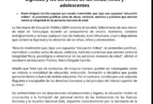 Mario Delgado afirmó que ninguna modalidad de enseñanza militarizada cuenta con autorización oficial tras el caso de la adolescente Dafne en Tamaulipas.