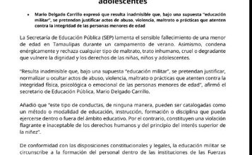 Mario Delgado afirmó que ninguna modalidad de enseñanza militarizada cuenta con autorización oficial tras el caso de la adolescente Dafne en Tamaulipas.