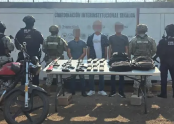 Detienen a tres hombres armados, entre ellos un menor, durante operativo en Culiacán