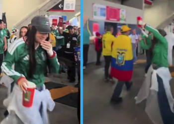 Aficionada mexicana arroja cerveza a seguidores de Ecuador en el Estadio Ciudad de México; video se vuelve viral