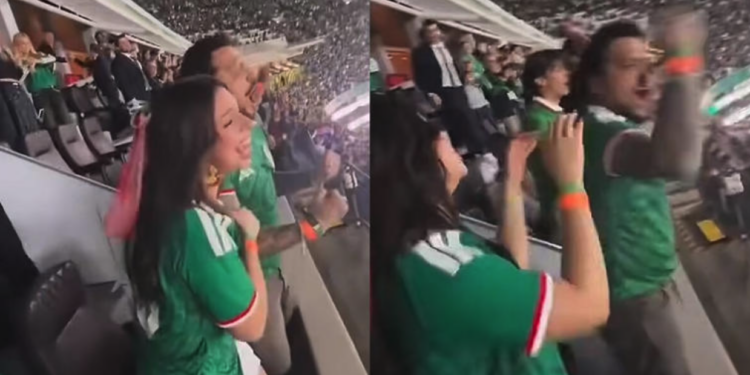 Critican a Christian Nodal por presuntamente ignorar a Ángela Aguilar durante festejo de México