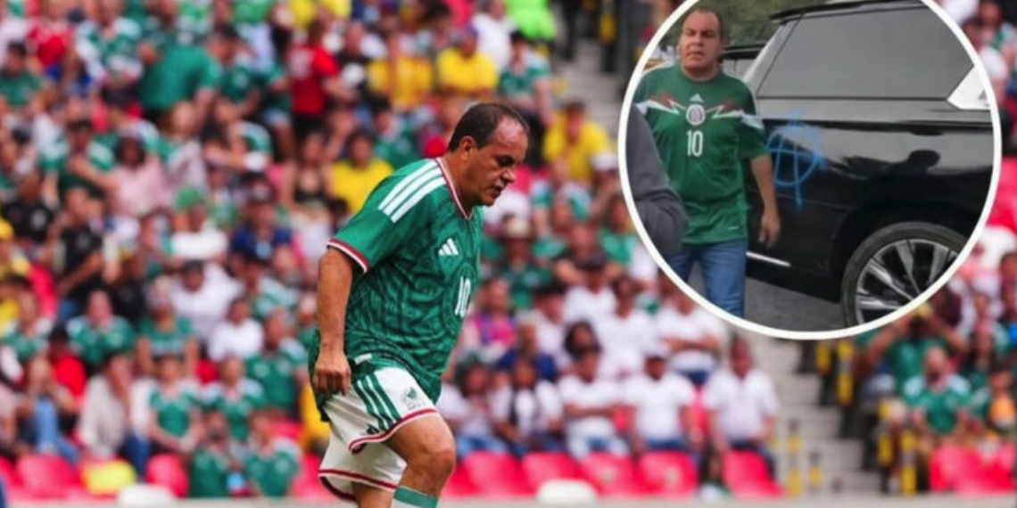 Cuauhtémoc Blanco confronta a manifestantes; vandalizan su camioneta rumbo al México vs Inglaterra