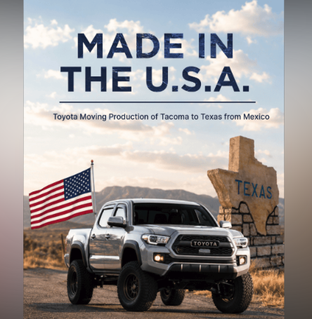 Trump celebra traslado parcial de producción de Toyota; Economía asegura que México mantiene operaciones
