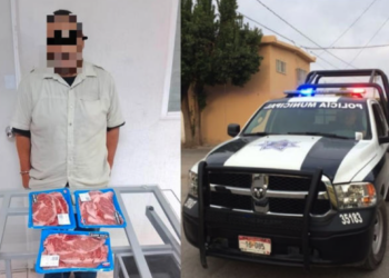 Detienen a hombre por intentar robar cortes Rib Eye en tienda de autoservicio de Torreón