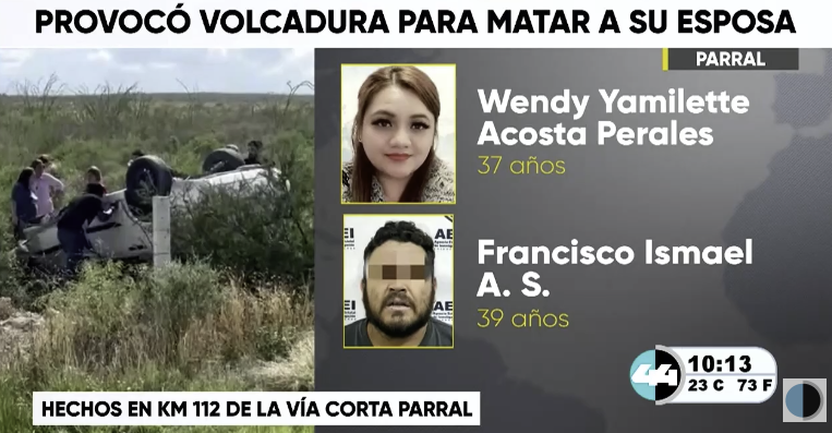 Sujeto provoca intencionalmente volcadura para ma.tar a su esposa en la Vía Corta a Parral