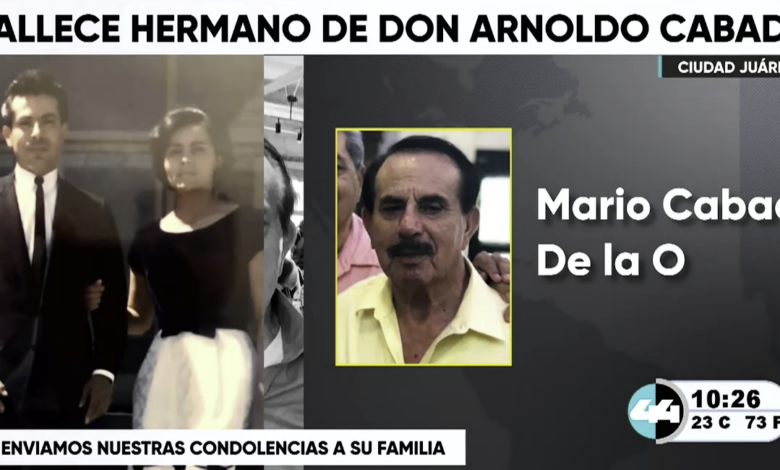 Falleció hermano de Don Arnoldo Mario Cabada