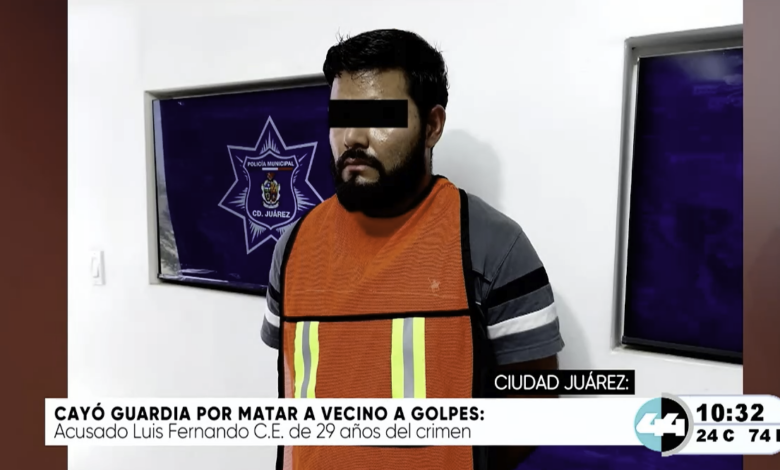Cayó guardia por ma.tar a vecino a golpes