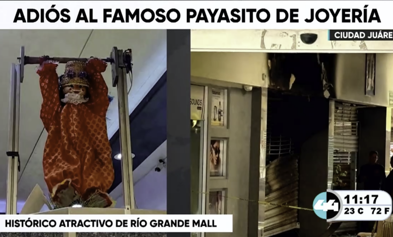 Incendio en Río Grande Mall destruye joyería y su icónico payasito autómata