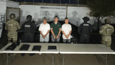 Detienen a tres hombres y aseguran arsenal tras persecución en Culiacán