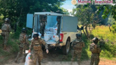 Marina asegura 834 kilos de cocaína en Chiapas; estiman golpe millonario al crimen