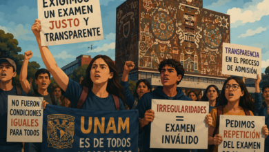 Aspirantes protestan en la UNAM y exigen repetir examen de admisión por presuntas irregularidades