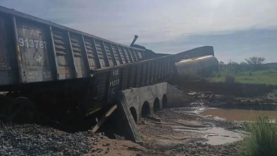Descarrilamiento de tren provoca derrame de 59 mil litros de químico tóxico en Sonora