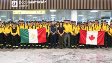 México envía 104 brigadistas a Canadá para combatir incendios forestales