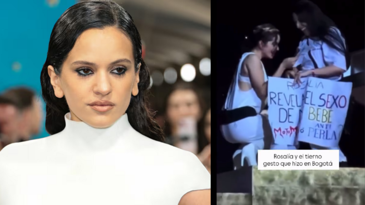 Rosalía revela el sexo del bebé de una fan durante concierto y emociona a miles en Bogotá