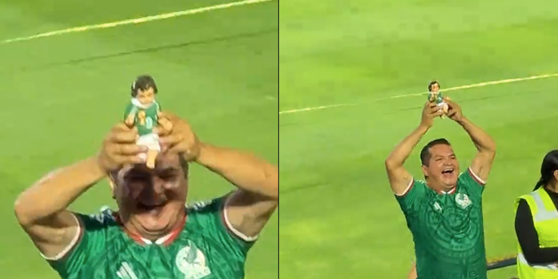 Aficionado lleva un Niño Dios con la playera de la Selección Mexicana al estadio y desata debate en redes