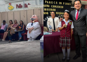 Papá llega vestido de Dr. Simi a la graduación de su hija y conmueve a miles en redes