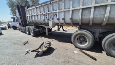 Pipa involucrada en un accidente con un camión de comida en la carretera a Casas Grandes en Ciudad Juárez