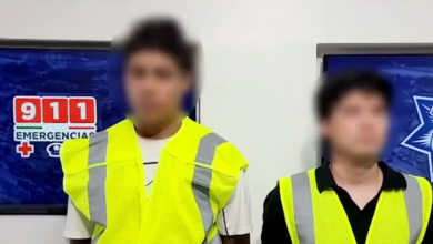 Cinco jóvenes son detenidos tras persecución; les aseguran un ar.ma de fuego