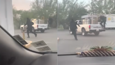 Conductor de plataforma ata.ca a motociclista con bate y machete