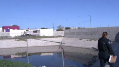 Hallan cuerpo si.n vi.da amarrado con cuerda dentro de dique pluvial en Ciudad Juárez