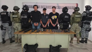 Cuatro operativos en Mazatlán dejan seis detenidos y arsenal asegurado