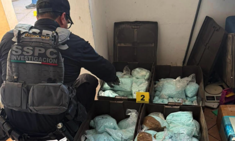 Catean inmueble ligado a “Los Rusos” y hallan 120 kilos de fentanilo