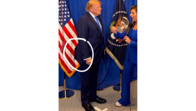 Misterioso bulto en la ropa de Trump genera especulaciones en redes