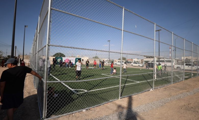 Inauguran canchas deportivas del programa Mundial Social 2026 en Sierra Vista