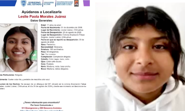 Buscan a Leslie Paola, adolescente de 17 años desaparecida en Ciudad Juárez