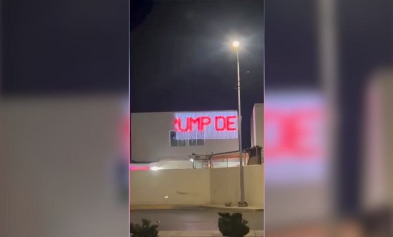 Proyectan mensaje para Donald Trump en vivienda de Ciudad Juárez: “Déjame ir a El Paso”