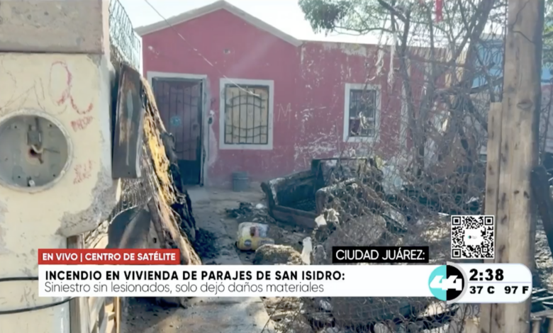 Incendio en vivienda de Parajes de San Isidro