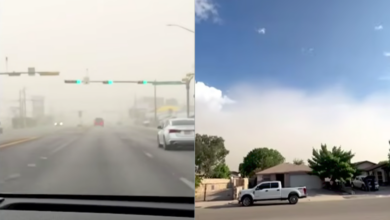 Sorprendió tormenta de arena a la frontera y redució la visibilidad en Juárez, Samalayuca y El Paso