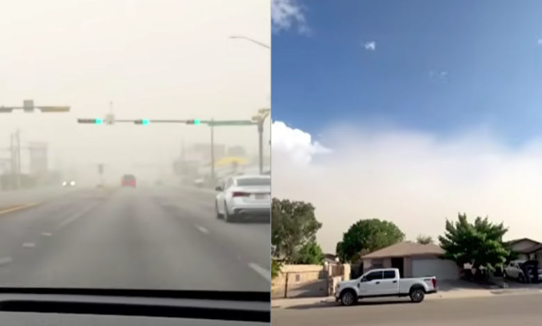 Sorprendió tormenta de arena a la frontera y redució la visibilidad en Juárez, Samalayuca y El Paso