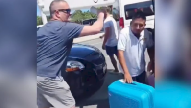 Turista agrede a chofer en aeropuerto de Cancún; trabajador responde tras ataque
