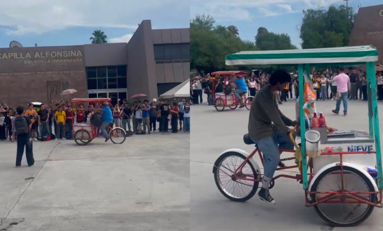Vendedores de nieves se suman al “farmear aura” y se vuelven virales en Nuevo León