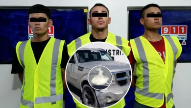 Vehículo Dodge Nitro asegurado tras la detención de tres hombres en Ciudad Juárez