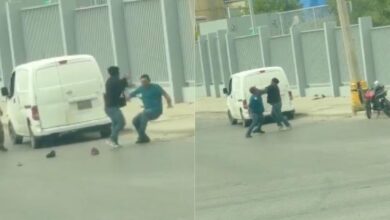 ¡A puñetazos! Captaron pelea entre conductores tras choque; así fue
