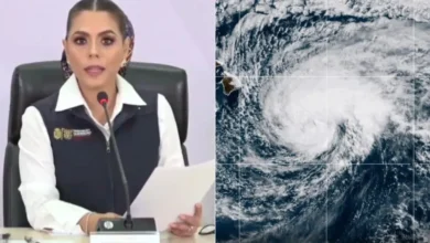 Oleaje en la costa de Guerrero ante el paso del huracán Polo