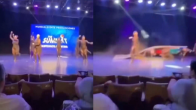 Pantalla gigante cae sobre bailarinas durante competencia en Argentina