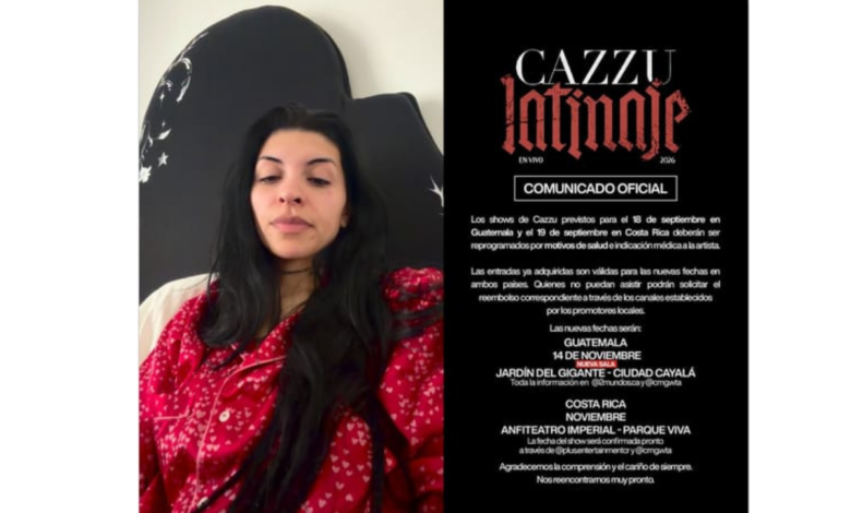 Cazzu pospone conciertos en Guatemala y Costa Rica por influenza: “Si no hay salud no lo podemos ejecutar”