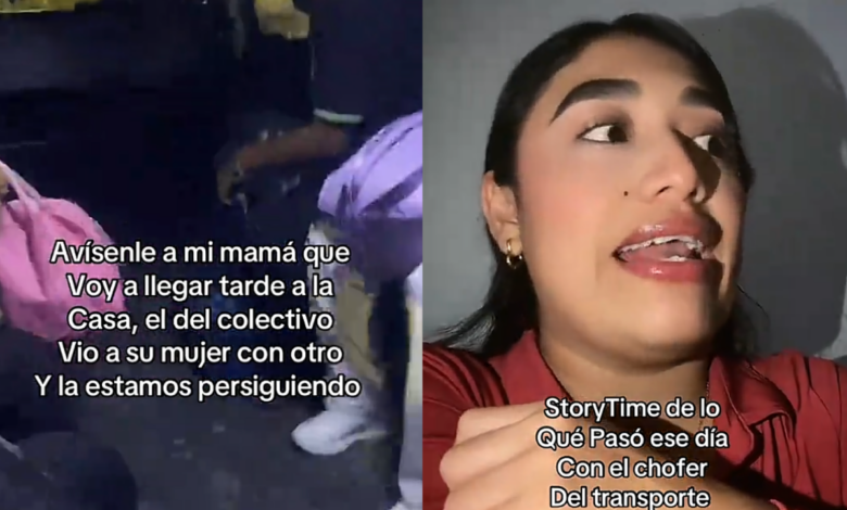 Chofer descubre presunta infidelidad en plena ruta y pasajeros lo acompañan a confrontar a su pareja